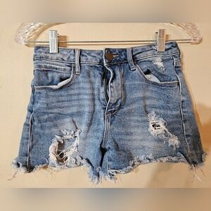 Articles Of Society Blue Distressed Jean Shorts